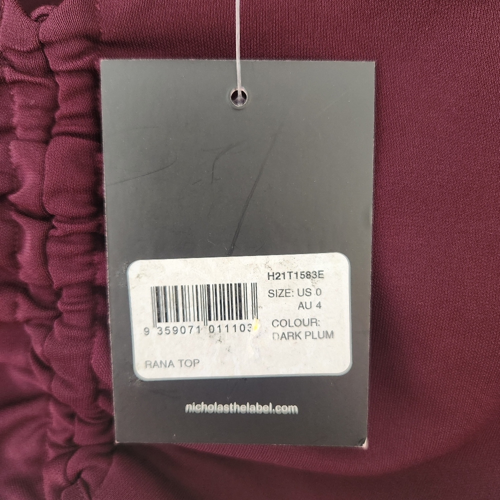 NWT Nicholas Rana Ruched Crop Top - Picture 4 of 5